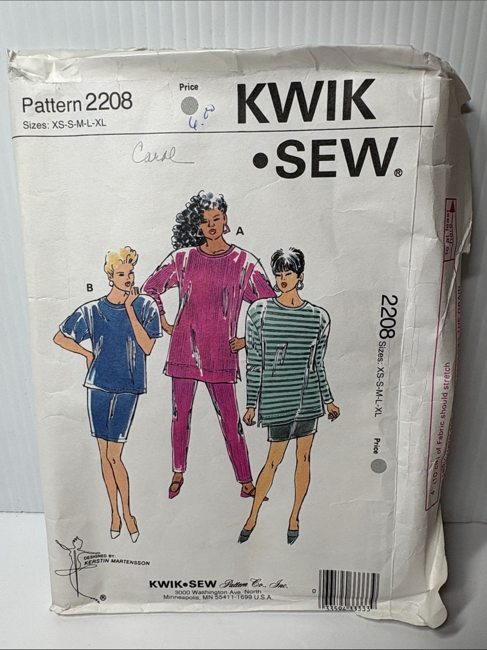 KWIK•SEW Women's Tunic Shorts Skirts Pants Top Pattern